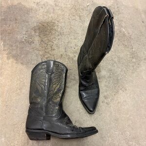 El Alana Black Western Cowboy Boots festival boho